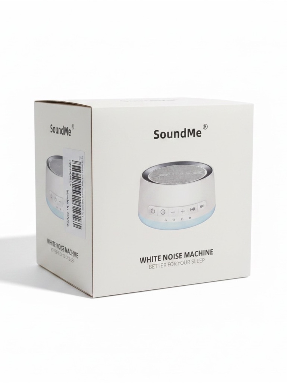 White Portable White Noise Machine - Compact Sleep Sound Speaker